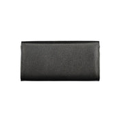 Black Polyurethane Womens Wallet