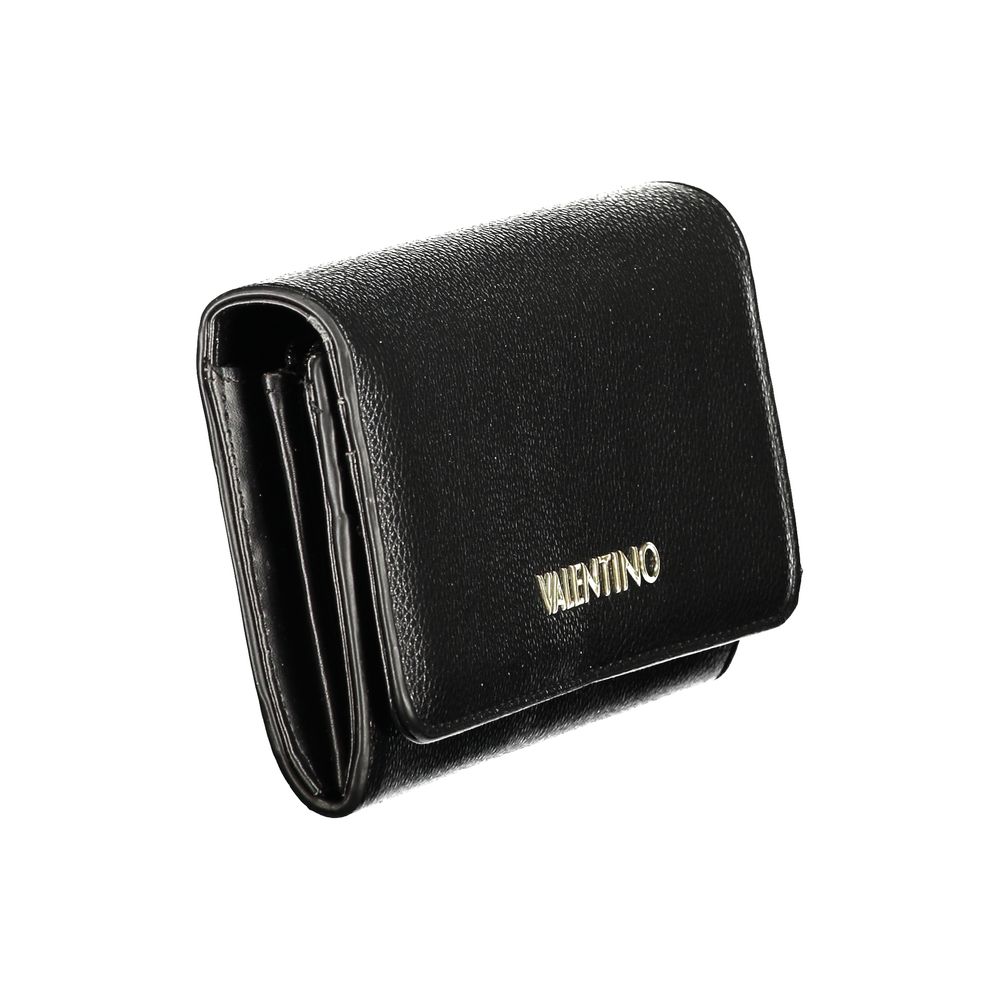Black Polyurethane Womens Wallet