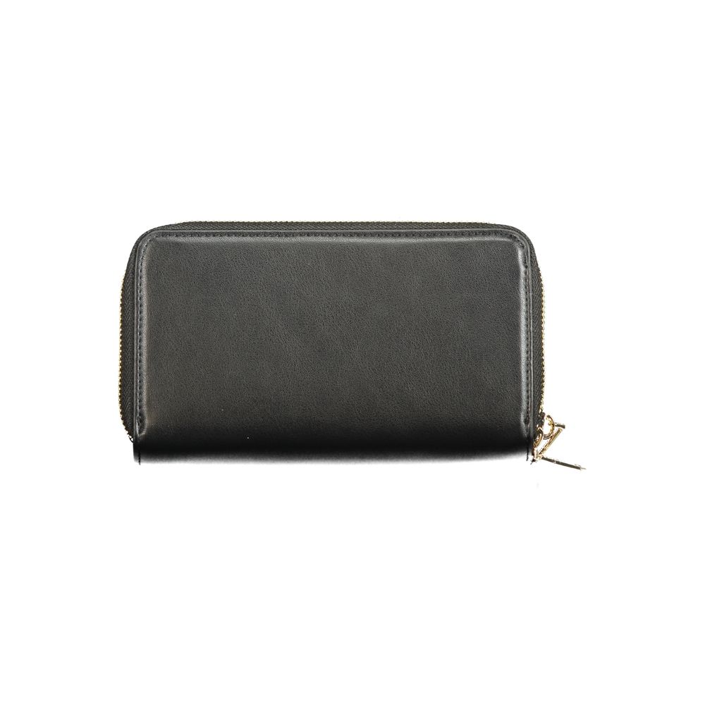 Black Polyurethane Women's Wallet