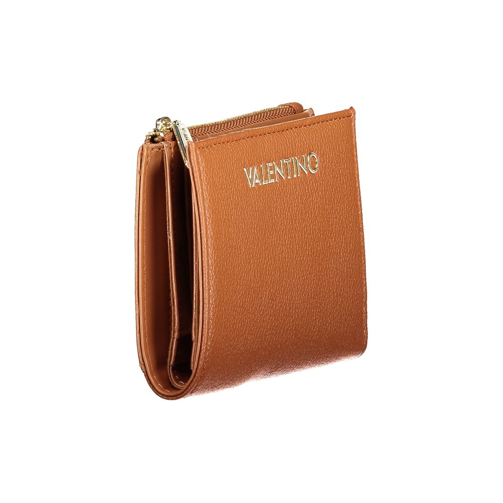 Brown Polyurethane Womens Wallet