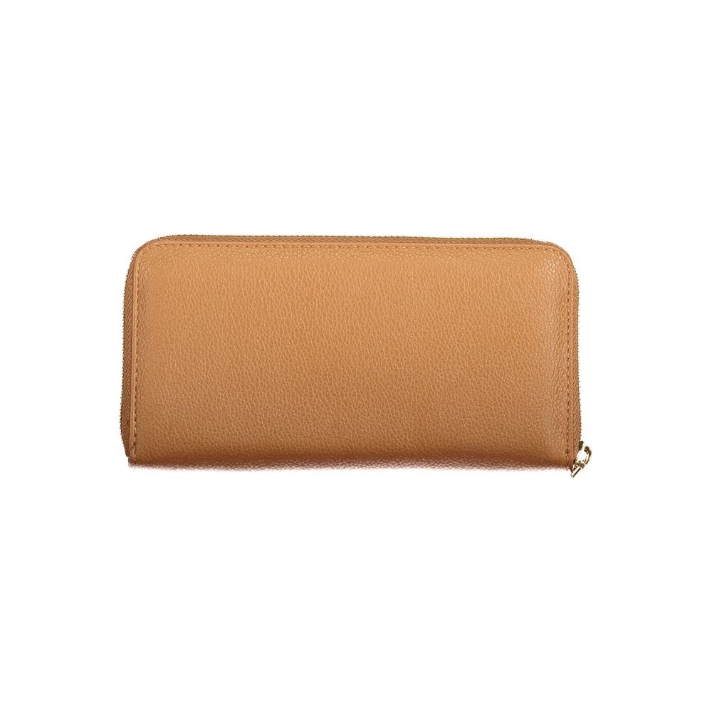 Brown Polyurethane Womens Wallet