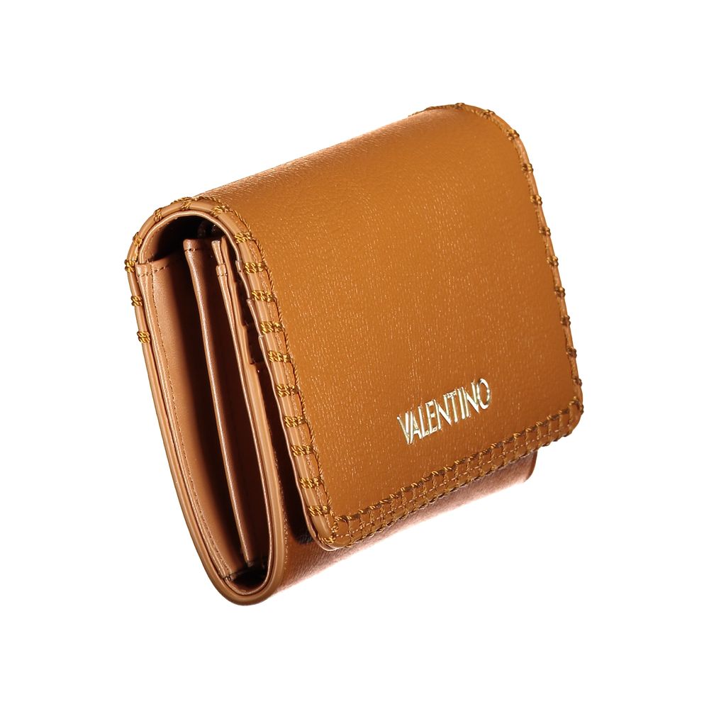 Brown Polyurethane Women's Wallet