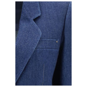 Blue Elastane Denim Jacket