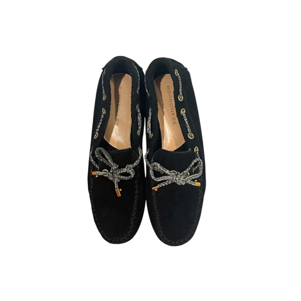 Black Rubber Women Loafer