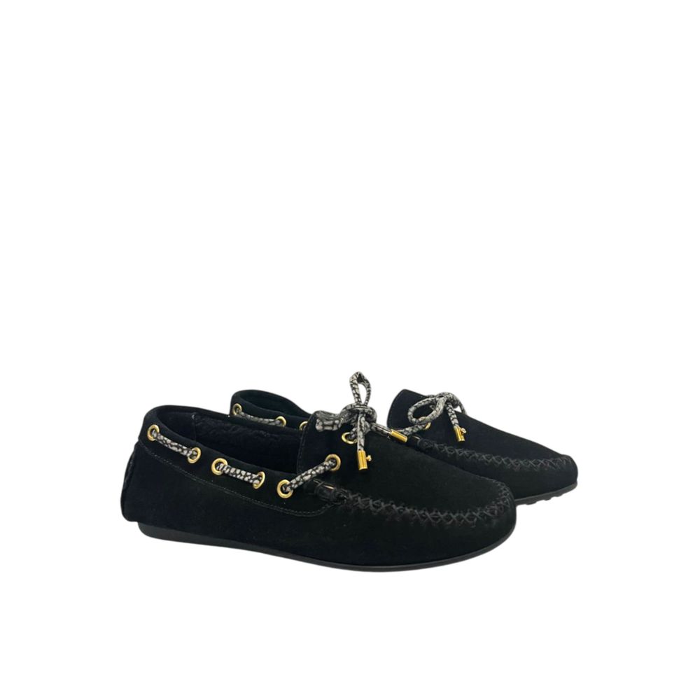 Black Rubber Women Loafer