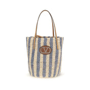 Multicolor Raffia Backet Bag