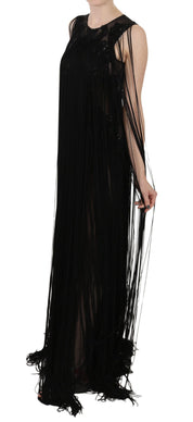 Sheer Sequined Maxi Elegance Dress