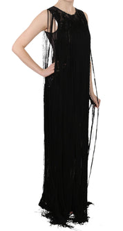 Sheer Sequined Maxi Elegance Dress