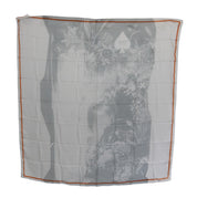 Elegant Floral Printed Silk Scarf