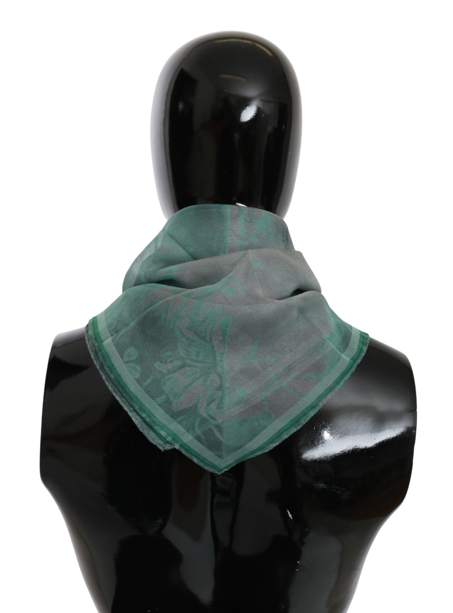 Foulard châle en soie verte