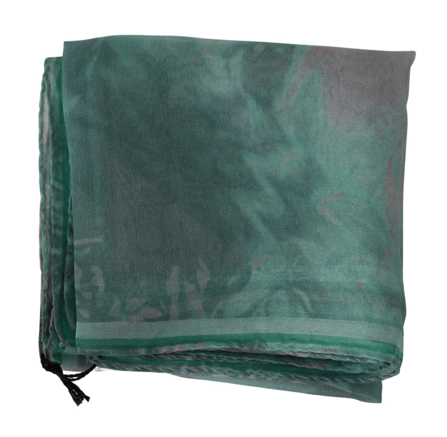 Foulard châle en soie verte