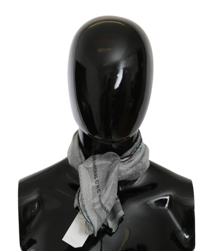 Foulard châle en soie gris