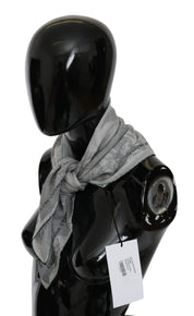 Elegant Gray Silk Scarf for Women