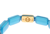 Elegant Blue Opal & Diamond-Studded Bracelet