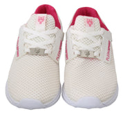 Chaussures de baskets Becky en polyester blanc rose