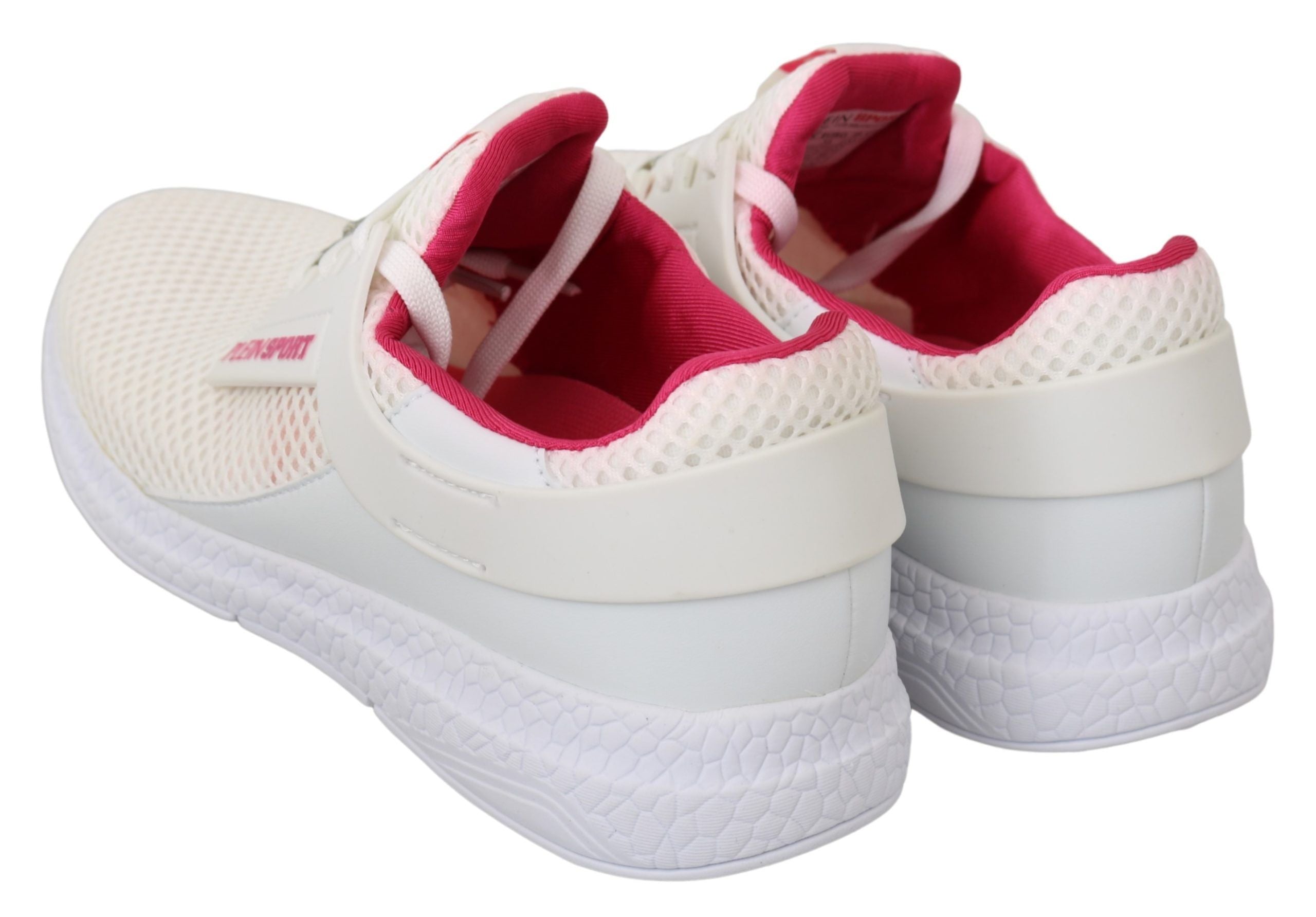 Chaussures de baskets Becky en polyester blanc rose