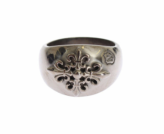 Sterling Silver Rhodium Men's Statement Ring