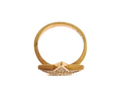 Elegant Gold-Plated Sterling Silver Ring with CZ Crystals