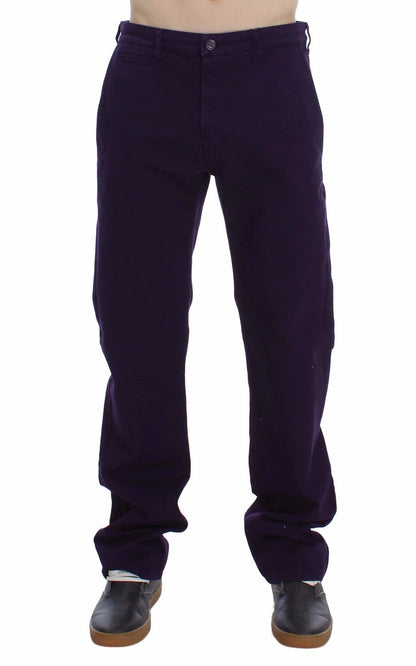 Pantalon violet en coton stretch violet