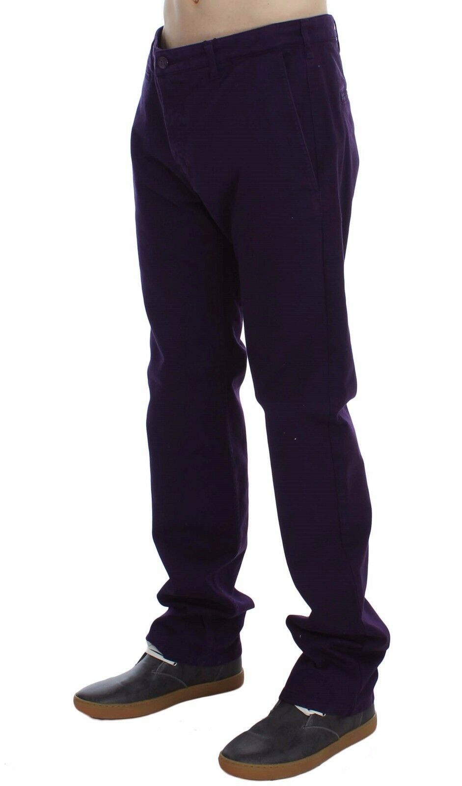 Pantalon violet en coton stretch violet