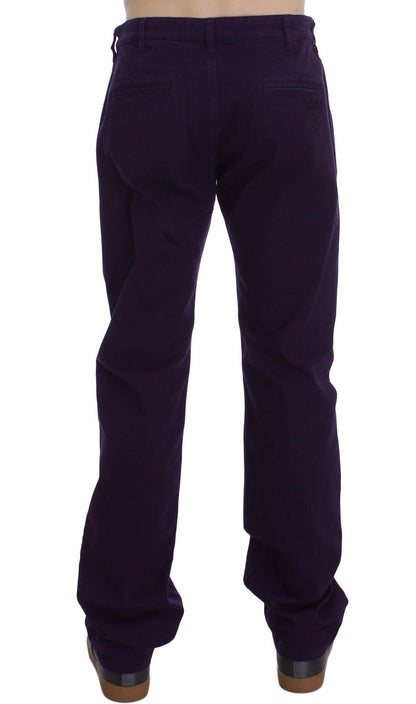 Pantalon violet en coton stretch violet