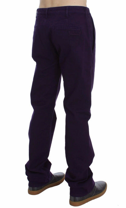 Pantalon violet en coton stretch violet