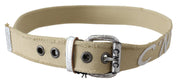 Elegant Beige Cotton Fashion Belt