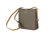 Signature Jet Set Large Signature Messenger Crossbody Bag (Brown Signature)