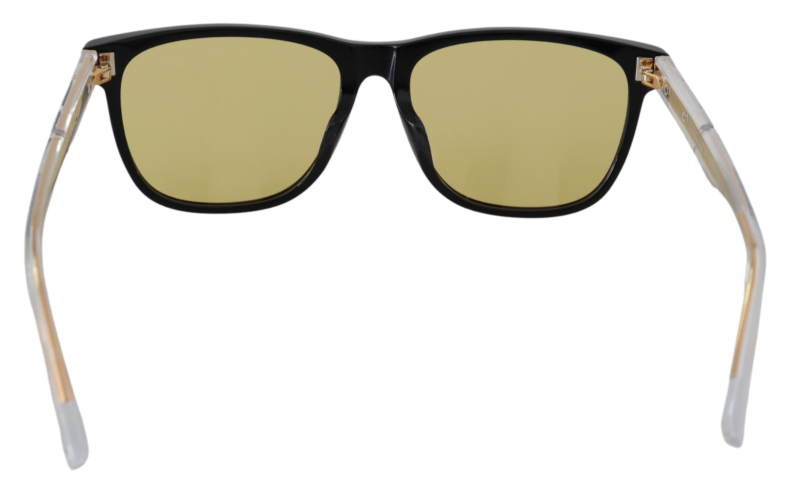 Schwarzer Rahmen DL0330-D 01E 57 Sonnenbrille mit gelben transparenten Gläsern