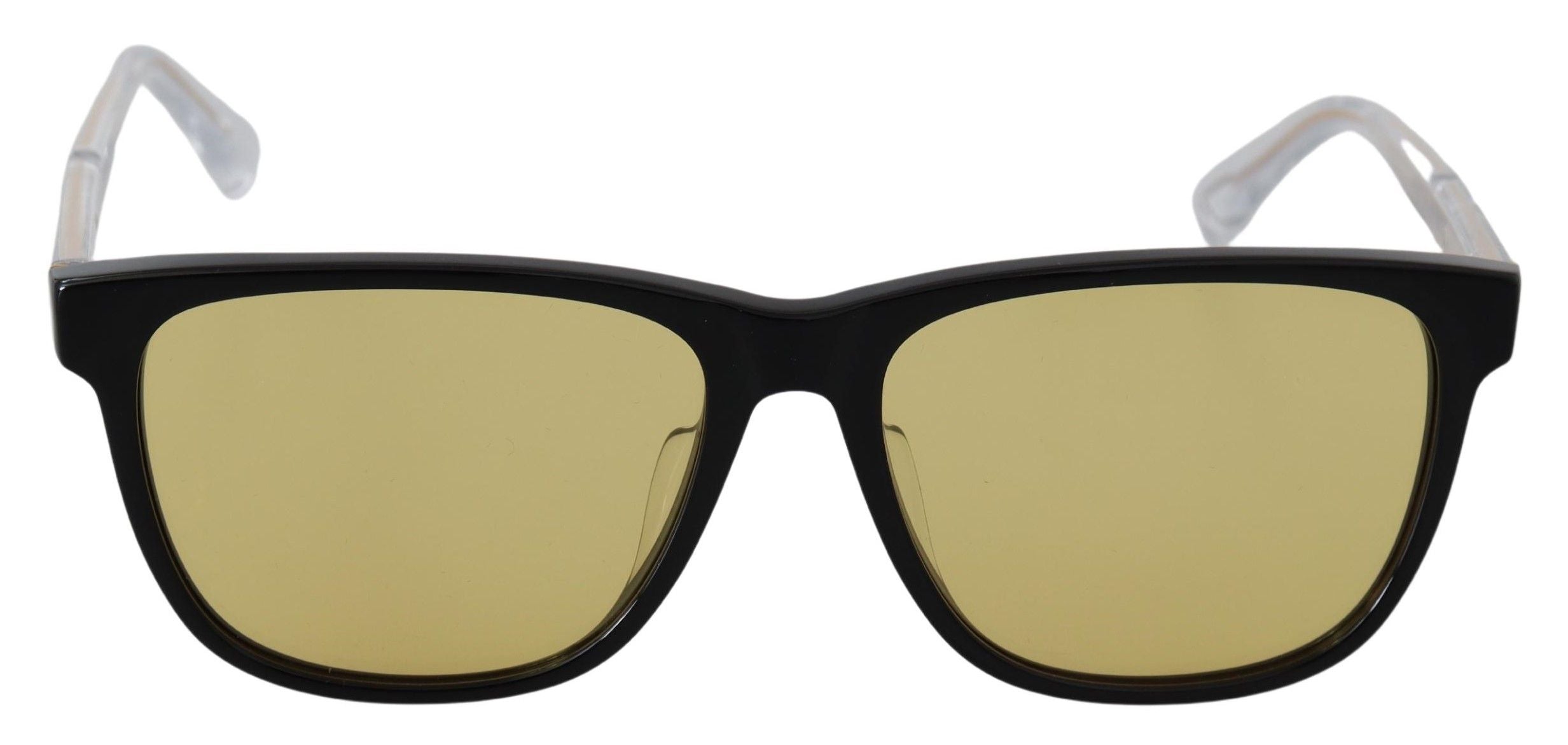 Schwarzer Rahmen DL0330-D 01E 57 Sonnenbrille mit gelben transparenten Gläsern