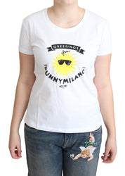 T-shirt imprimé Sunny Milano en coton blanc