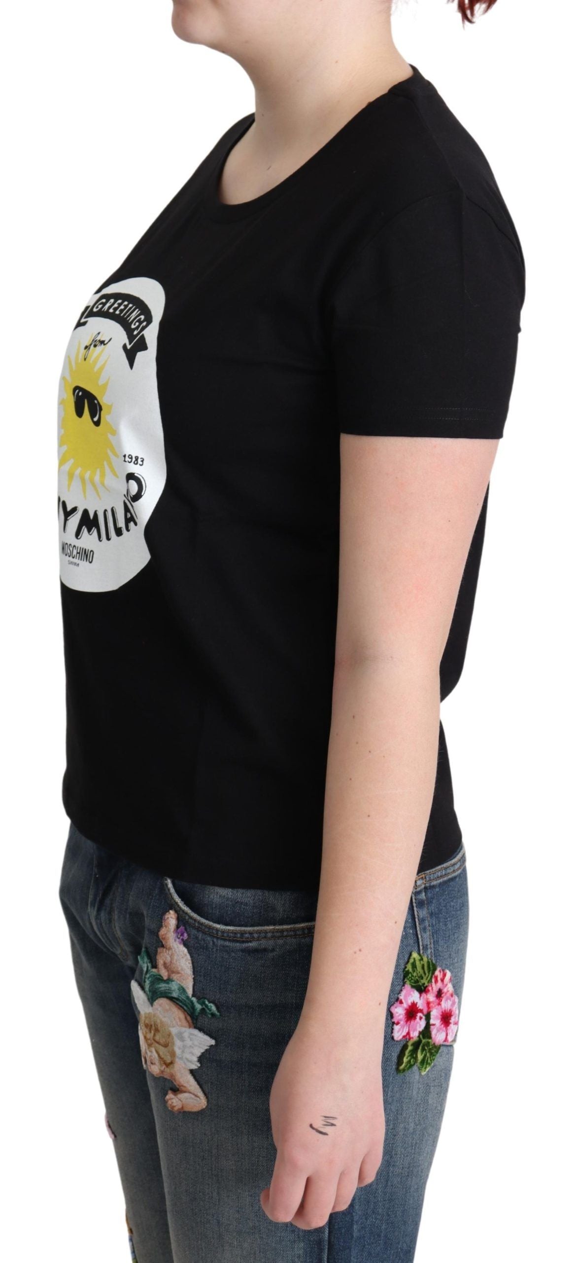 T-shirt imprimé Sunny Milano en coton noir