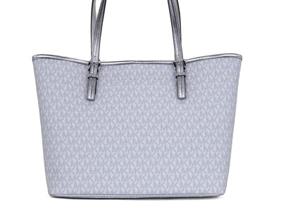 Jet Set Girls Print Medium Signature PVC Carryall Sac à main fourre-tout (blanc vif multi)