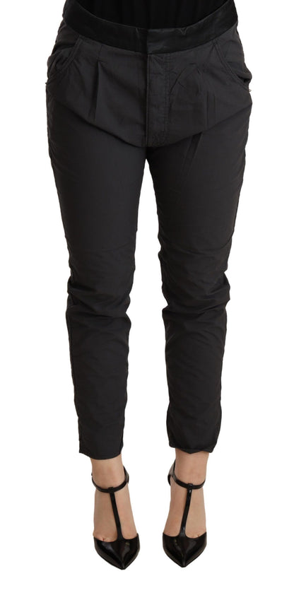 Elegant Mid Waist Slim Fit Skinny Pants