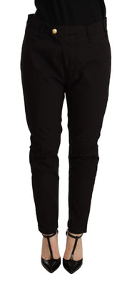 Schwarze Skinny-Hose im BAGGY-Fit mit mittlerer Taille