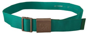 Elegant Green Adjustable Cotton Belt