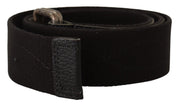 Elegant Cotton-Leather Blend Fashion Belt