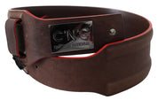 Elegant Dark Brown Leather Fashion Belt