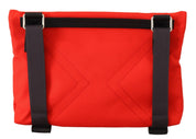 Chic Red and Black Downtown Crossbody Bag