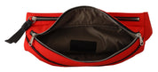 Elegant Large Bum Belt Bag in Red and Black