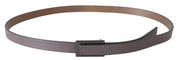 Elegant Brown Leather Fashion Belt