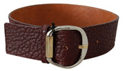 Elegant Brown Leather Fashion Belt