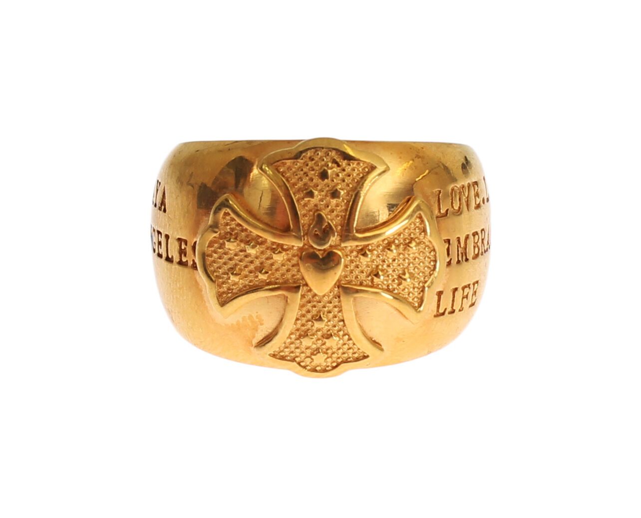 Glamorous Gold-Plated Sterling Silver Ring