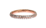 Chic Pink Crystal-Encrusted Silver Ring