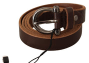 Elegant Brown Leather Fashion Belt