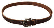 Elegant Brown Leather Fashion Belt