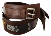 Elegant Brown Leather Fashion Belt