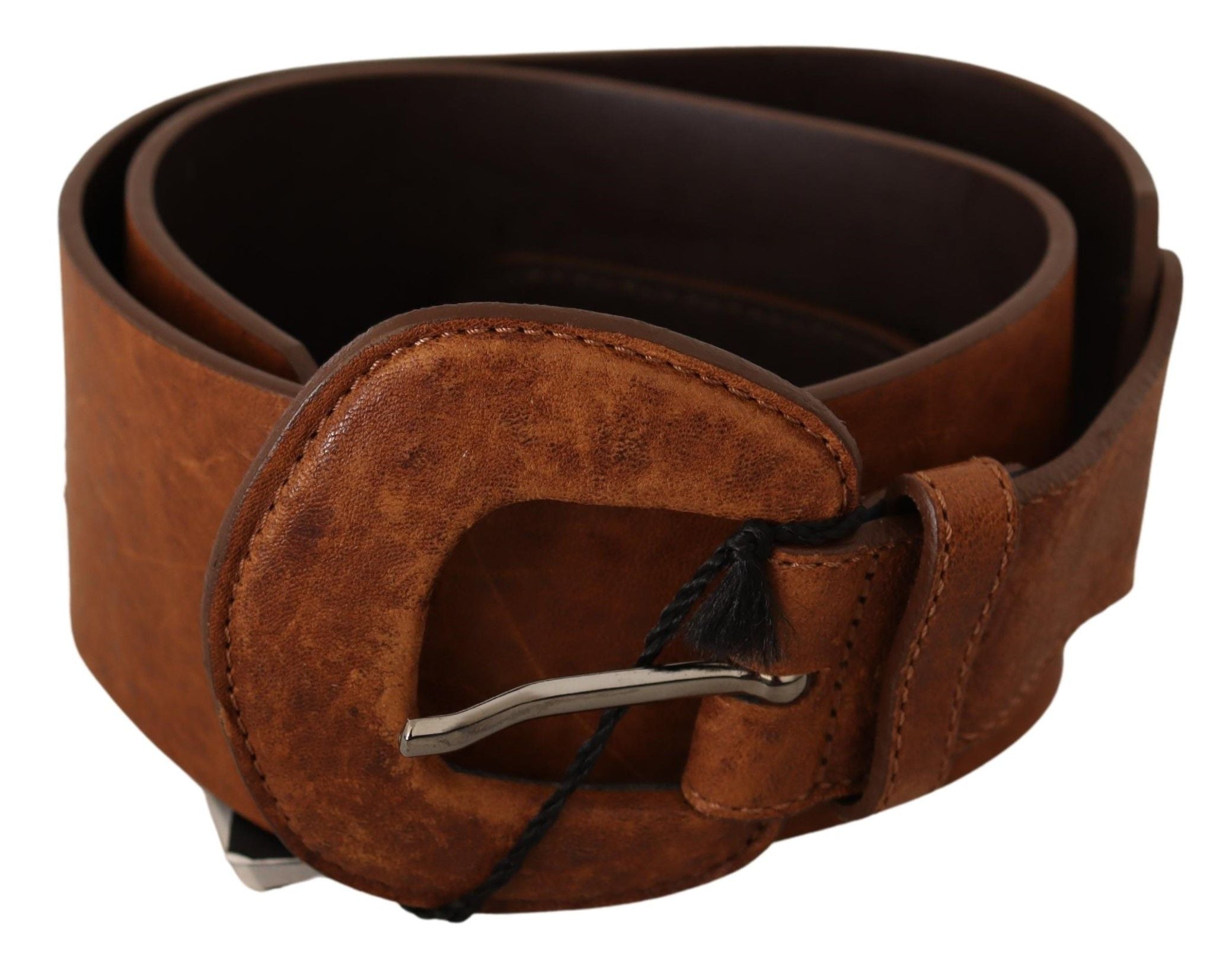 Elegant Brown Leather Fashion Belt