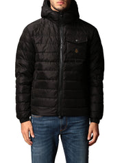 Black Nylon Men Jacket