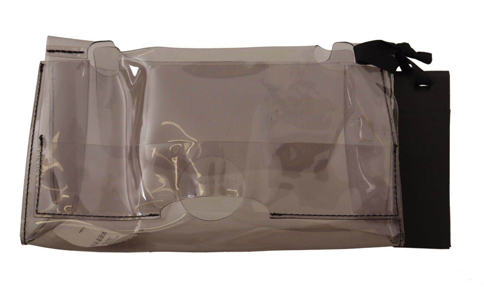 Pochette transparente en plastique transparent noir, pochette à main